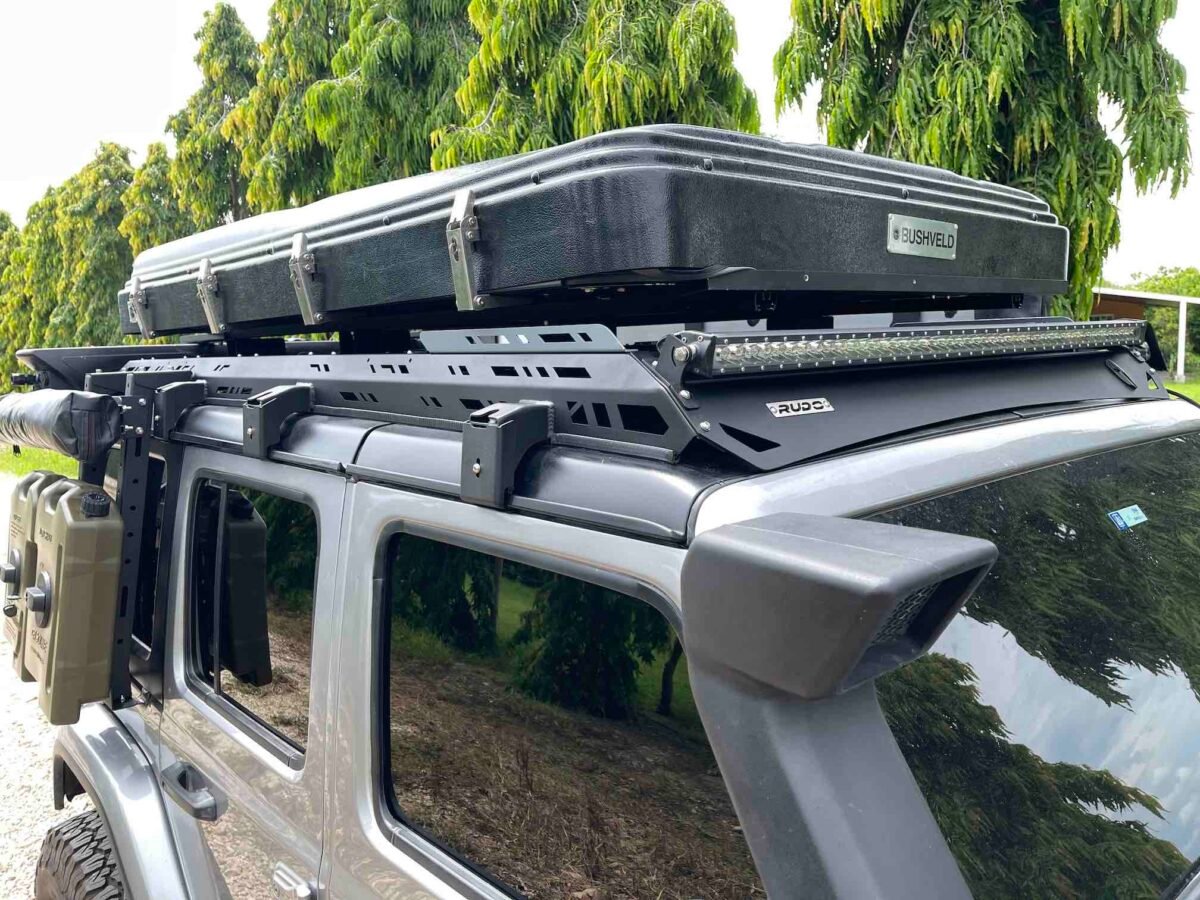 Rack de techo con porta accesorios laterales (Rubicon) – Rudo4x4